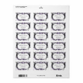 purp, zwart en wit Chic Business-adresetiketten Etiket (Full Sheet)