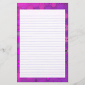 Purpe Tones Lined Stationery Briefpapier (Voorkant)
