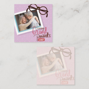 PURPEL GELUKKIGE GROOTOUDERS DAG NOTITIEKAARTJE