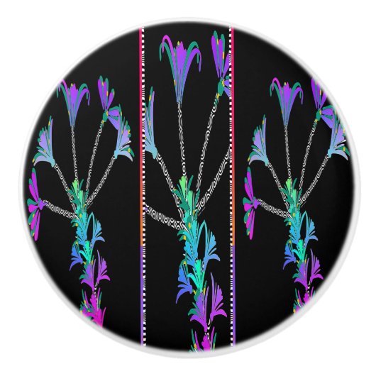 PURPELSTROMEN KERAMISCHE KNOP (Voorkant)