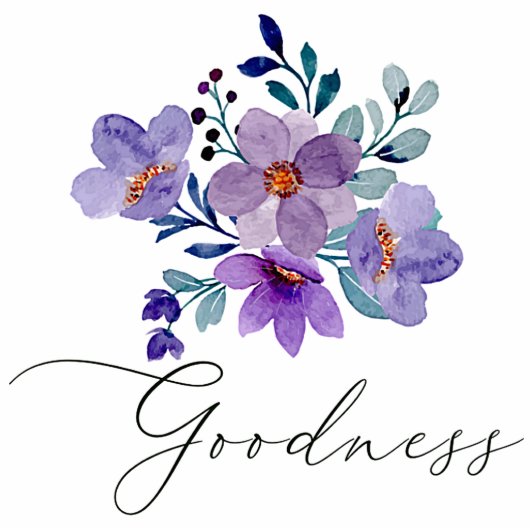 Purper bloemen goedheid magneet fotobeeldje magneet (Voorkant)