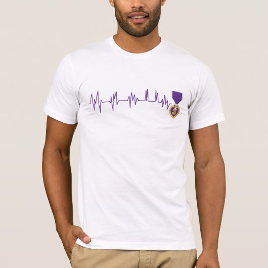 Purper Hart U.S. militaire Helden onderscheiding T-shirt (Voorkant)