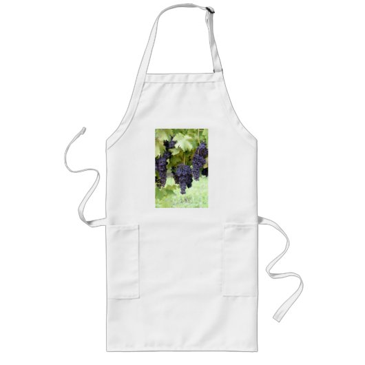 Purpere Druiven Lang Schort (Voorkant)