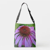 Purperen Echinacea Crossbody Tas (Achterkant)