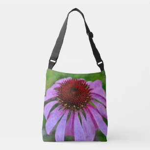 Purperen Echinacea Crossbody Tas