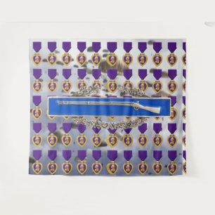 PURPEREN HART en COMBAT INFANTRYMAN BADGE Wandkleed