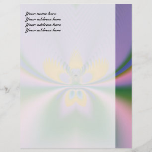 Purperen Lotus Briefpapier Custom Briefhoofd