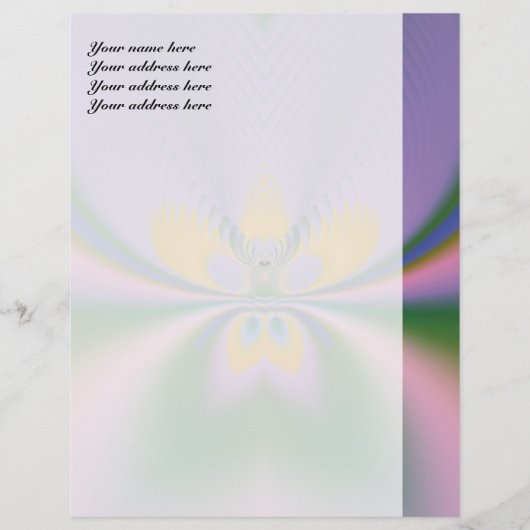 Purperen Lotus Briefpapier Custom Briefhoofd (Voorkant)