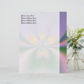 Purperen Lotus Briefpapier Custom Briefhoofd (Staand voorkant)