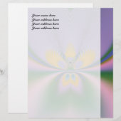 Purperen Lotus Briefpapier Custom Briefhoofd (Voorkant / Achterkant)