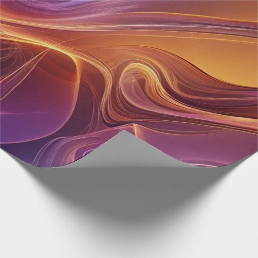 Purperoranje straler cadeaupapier (Hoek)