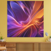 Purperoranje straler canvas afdruk (Insitu (Woonkamer))