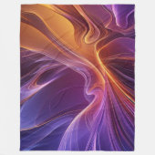 Purperoranje straler fleece deken (Voorkant)