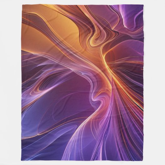 Purperoranje straler fleece deken (Voorkant)