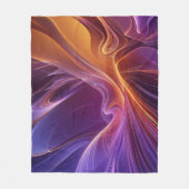 Purperoranje straler fleece deken (Voorkant)