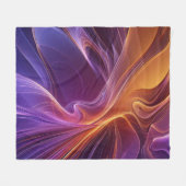 Purperoranje straler fleece deken (Voorkant (Horizontaal))