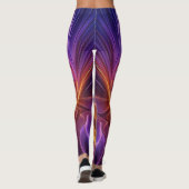 Purperoranje straler leggings (Achterkant)