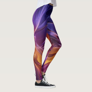 Purperoranje straler leggings