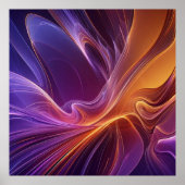 Purperoranje straler poster (Voorkant)