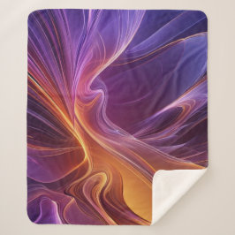 Purperoranje straler sherpa deken