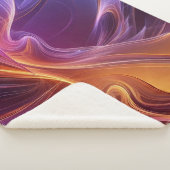 Purperoranje straler sherpa deken (3/4)