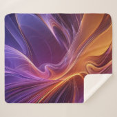 Purperoranje straler sherpa deken (Voorkant (horizontaal))