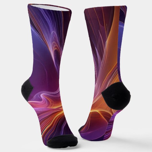 Purperoranje straler sokken (Gebogen)