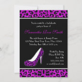 Purpl Leopard Animal Print Hiel Bachelorette Kaart (Voorkant)