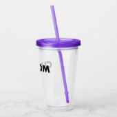 PURPLE Aangepaste Acryl Drinkbeker Blank met dekse (Links)
