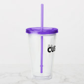 PURPLE Aangepaste Acryl Drinkbeker Blank met dekse (Rechts)