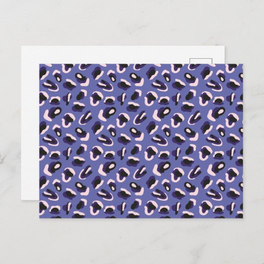 Purple Abstract Animal Print Briefkaart (Voorkant / Achterkant)