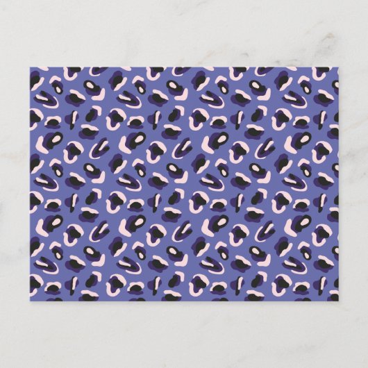 Purple Abstract Animal Print Briefkaart (Voorkant)
