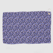 Purple Abstract Animal Print Golfhanddoek (Horizontaal)