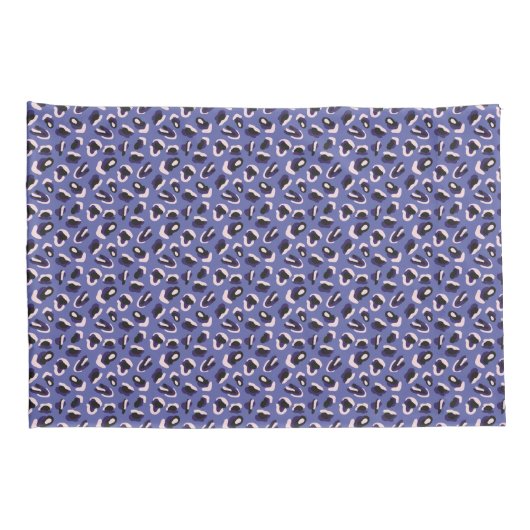 Purple Abstract Animal Print Kussensloop (Achterkant-Rechts)