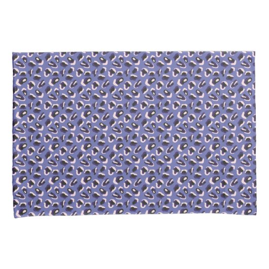 Purple Abstract Animal Print Kussensloop (Voorkant-Rechts)