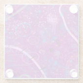 Purple Abstract Dreamscape  Glazen Onderzetter (Achterkant)