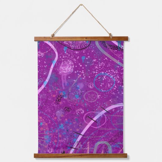 Purple Abstract Dreamscape  Hangend Wandkleed (Voorkant)