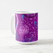 Purple Abstract Dreamscape  Koffiemok (Voorkant links)