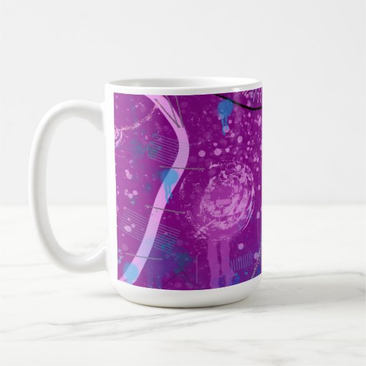 Purple Abstract Dreamscape  Koffiemok (Links)