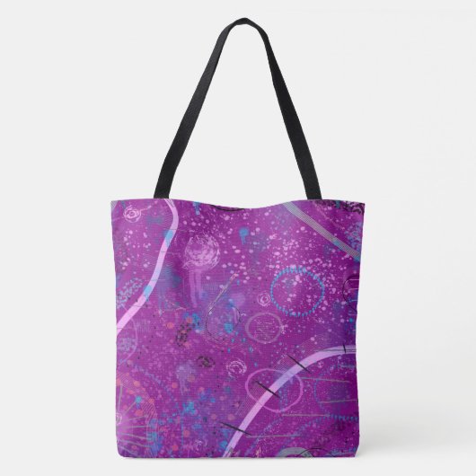 Purple Abstract Dreamscape Tote Bag (Achterkant)