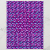 Purple Abstract Roses Bulk Scrapbook Paper Pages Flyer (Achterkant)