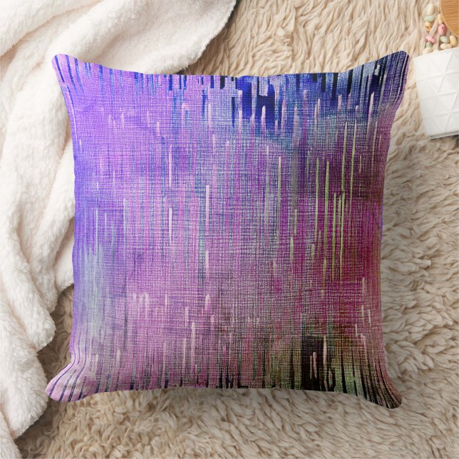 Purple abstract texture kussen (Deken)