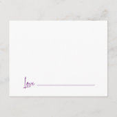 Purple Advice and Wishes for the Graduate  Informatiekaartje (Achterkant)