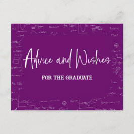 Purple Advice and Wishes for the Graduate  Informatiekaartje