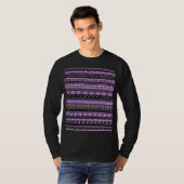 Purple African Tribal Print T-shirt (Voorkant volledig)