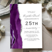 Purple Agate Silver 25th Anniversary Kaart