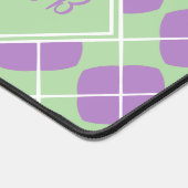 Purple Agyle Pastel Mint Modern Monogram Bureaumat (Hoek)