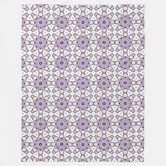 Purple and black geometric pattern  fleece deken (Voorkant)