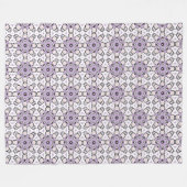 Purple and black geometric pattern  fleece deken (Voorkant (Horizontaal))