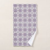 Purple and black geometric pattern Towel Bad Handdoek (Handdoek)